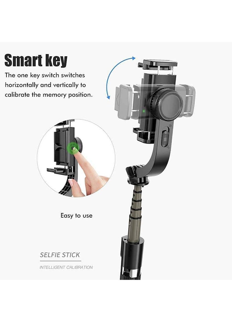 Generic - Q08 Gimbal Stabilizer for Smartphone with Extendable Bluetooth Selfie Stick and Tripod, Multifunction Remote 360 Automatic Rotation, for iPhone/Android - Image 1