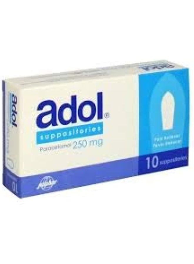 Adol 250mg Paracetamol Suppository 5 x 2 Blister Pack - Image 1