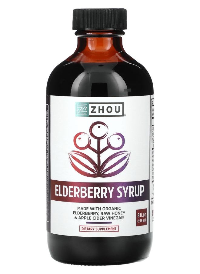 Zhou Nutrition Elderberry Syrup 8 fl oz (236 ml) 