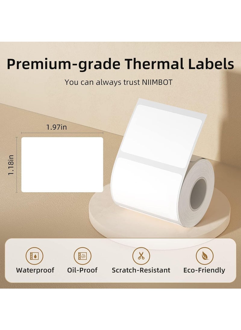 Angola Panda 50*30mm，1.97*1.18inch，Label Maker Tape Waterproof Tape Label Paper Thermal Sticker Paper for Barcode Printing（White）  - Image 2