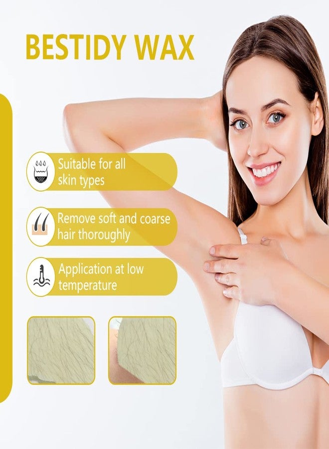 Bestidy Hard Wax Beads for Hair Removal, Waxing Beads for Coarse Hair, 500g Refill Wax Beads for Wax Warmer, Home Waxing for All Body and Brazilian Bikini Areas, Women Men (17.64 Ounce, Milky White) - Image 2
