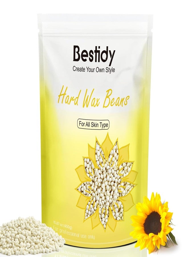 Bestidy Hard Wax Beads for Hair Removal, Waxing Beads for Coarse Hair, 500g Refill Wax Beads for Wax Warmer, Home Waxing for All Body and Brazilian Bikini Areas, Women Men (17.64 Ounce, Milky White) - Image 1