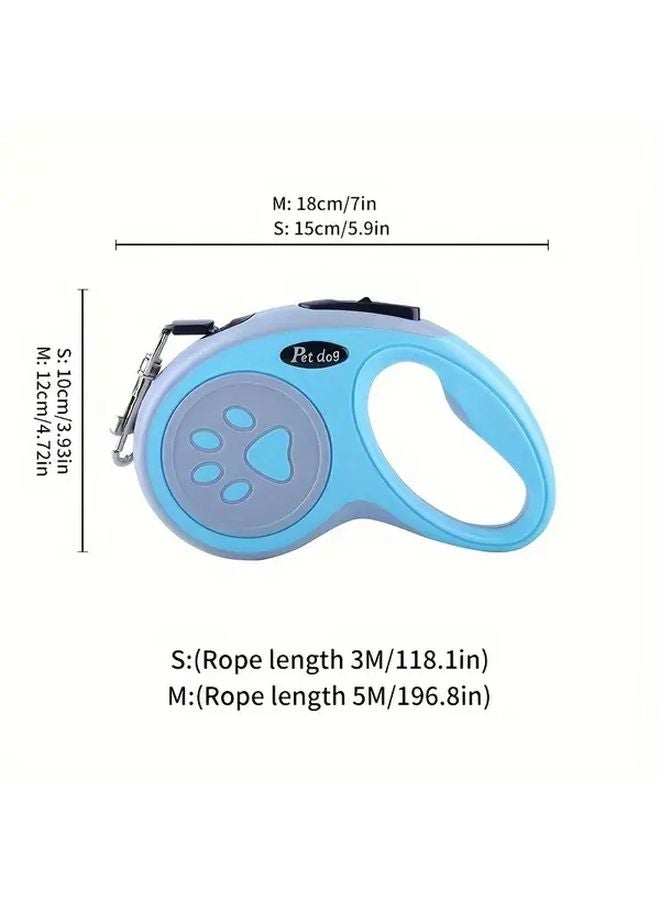 رماش сера 19685 إنش حبل كلب قابل للسحب تحكم بنقرة واحدة للحيوانات الأليفة الصغيرة والمتوسطة - Image 4