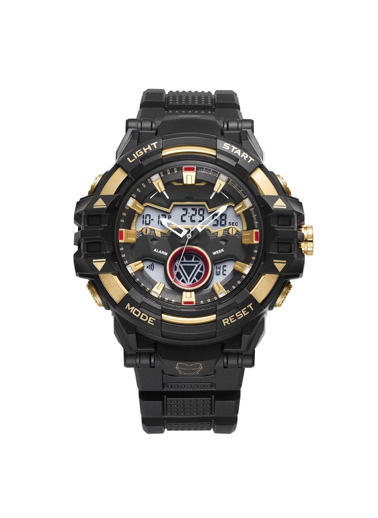 Generic - Boys Marvel Heroes Co-branded Large Dial Semi-Skeletonized Hands Sports Watch - Image 1