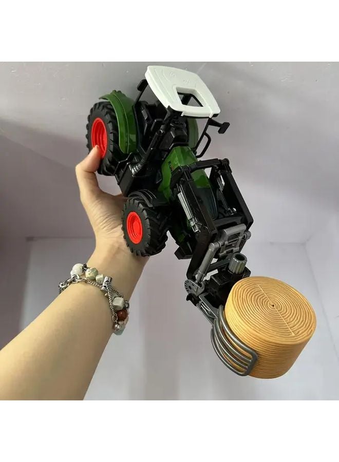 عربة المزرعة ذات العجلات الضيقة واللوحة الأمامية الدافعة مع بالة تبن مجانية للمتعة العائلية - Image 4