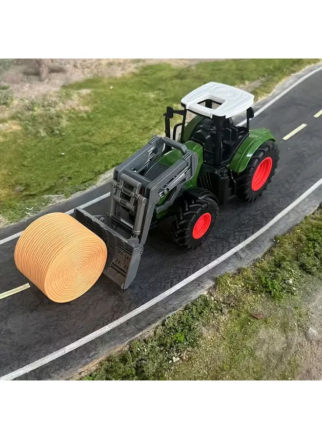 عربة المزرعة ذات العجلات الضيقة واللوحة الأمامية الدافعة مع بالة تبن مجانية للمتعة العائلية - Image 1