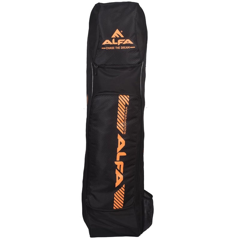 ALFA Cyclone Hockey Stick Cum KIT Bag (Black-Mango) - Image 1
