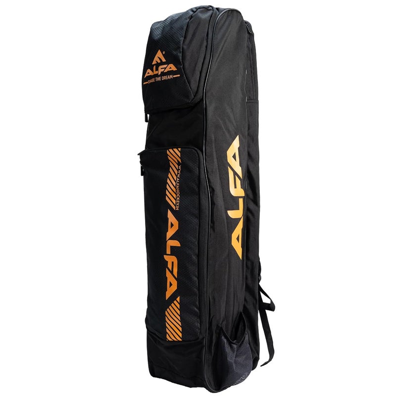 ALFA Cyclone Hockey Stick Cum KIT Bag (Black-Mango) - Image 2
