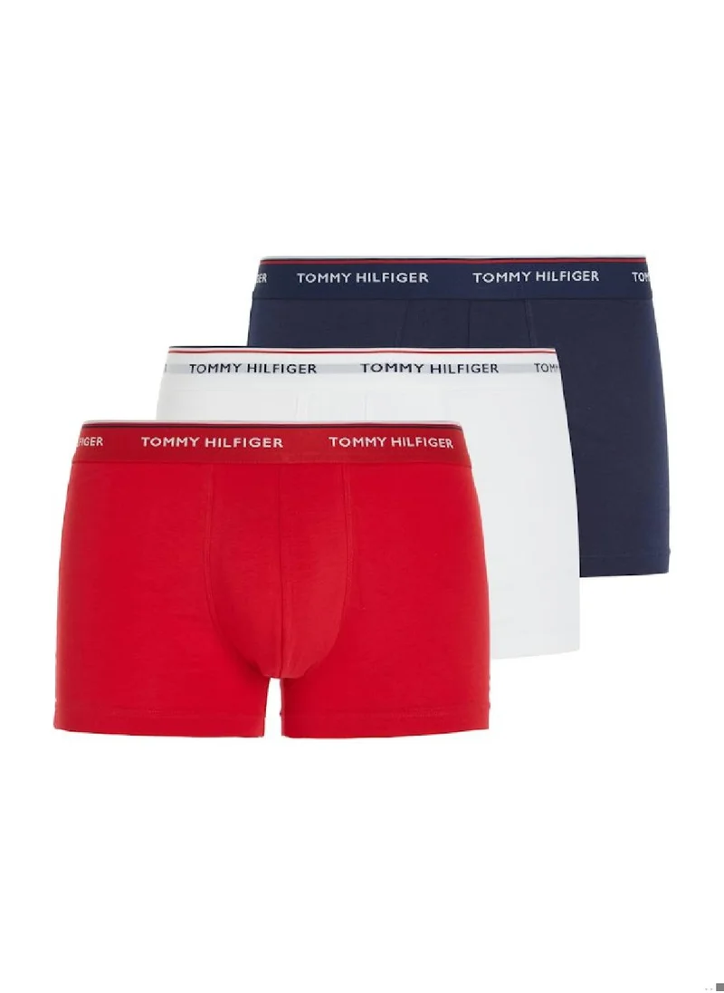 TOMMY HILFIGER Men's 3-Pack Premium Essential Trunks - Cotton, White