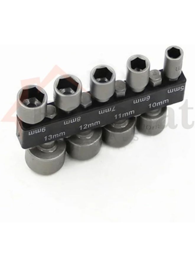 HASANAT ESSENTIALS Hasanat Essentials 9PCS Nutsetter Set â€“ Hex Shank Magnetic Driver Bits (5mmâ€“13mm)  - Image 2