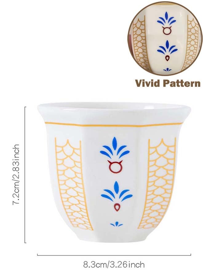 ثمانية فيبيهاوس 2 حزمة  فنجان قهوة عربي  كوب قهوة عربي  كوب قهوة سيراميك  كوب شاي للشاي التركي، لاتيه، كابتشينو اكواب اسبريسو 180 مل كوب إسبرسو فنجال قهوه عربي اكواب الاسبريسو اكواب قهوة - Image 3