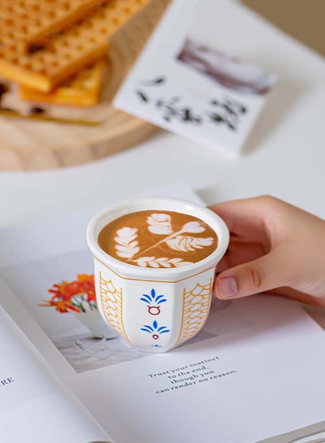 ثمانية فيبيهاوس 2 حزمة  فنجان قهوة عربي  كوب قهوة عربي  كوب قهوة سيراميك  كوب شاي للشاي التركي، لاتيه، كابتشينو اكواب اسبريسو 180 مل كوب إسبرسو فنجال قهوه عربي اكواب الاسبريسو اكواب قهوة - Image 4