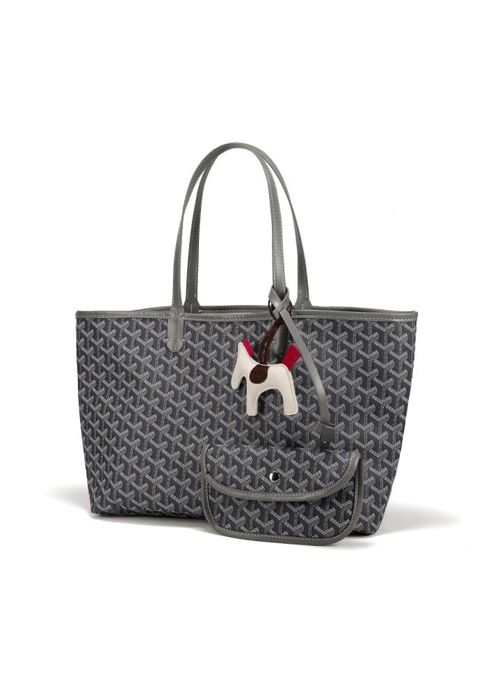 Printed Shopper Tote Grey Pony Pendants Random  - Image 2