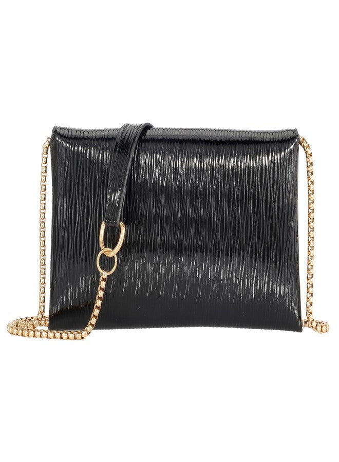 Ayliss Evening Clutch Purses for Women Handbags Formal Wedding Party Cocktail Prom Crossbody Shoulder Envelope Bag Chain (Black) - Image 1
