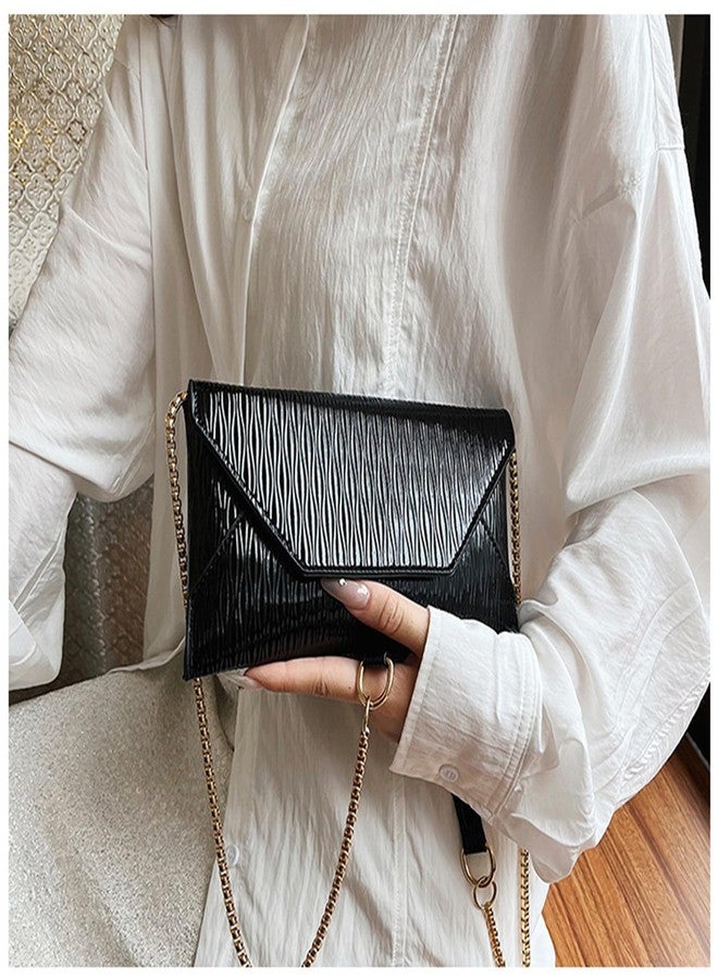 Ayliss Evening Clutch Purses for Women Handbags Formal Wedding Party Cocktail Prom Crossbody Shoulder Envelope Bag Chain (Black) - Image 3