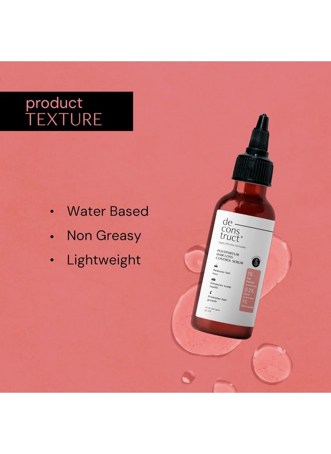Deconstruct Postpartum Hair Loss Control Serum With Biotin And Contains 1% Pea Peptide + 1% Niacinamide | For Hair Fall After Pregnancy | Breastfeeding Safe | 50Ml  - Image 3