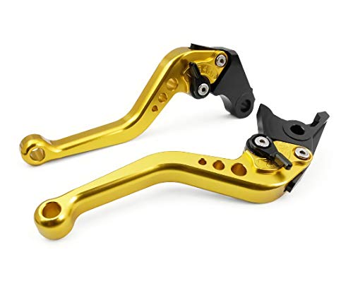 RIDE IT FOREVER Ride IT Forver Adjustable Short Brake and Clutch Levers for GROM 2014 2015 2016 2017 2018 2019 2020 2021 2022 2023Monkey 125 20192020Gold - Image 1