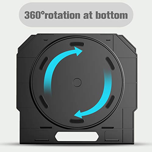 Tarkan 360 Rotating Multi Angle Ventilated Stand For All 12 To 156 Inch Laptops Notebook Macbook Air Pro With Mobile Holder Black Tabletop - Image 2