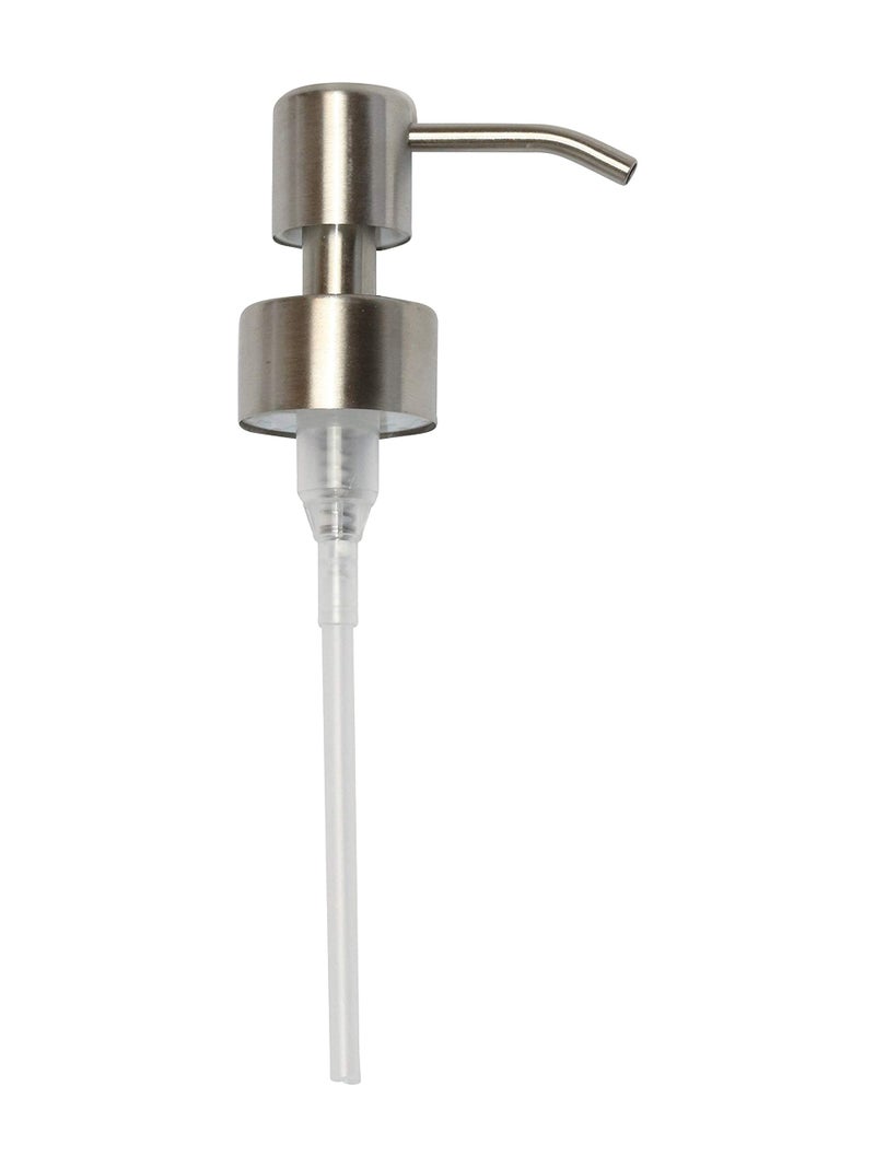 Kapitan Soap Dispenser Pump Head Replacement Spare for Standard 28/400 (26 mm - 28mm / 1.02 in-1.10 in) Neck Size, Stainless Steel Brushed Finish - Image 1