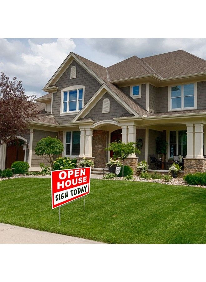 Signs'R Us 24" X 18" Uv Ink Yard Sign Corrugated Plastic Printed Front & Back With Metal Ground Stake Included Open House Sign (10)  - Image 5
