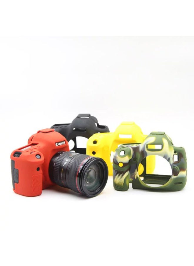 Generic For Canon Cacon5DMark III SLR Camera Protective Cover 5D3/5DS/5DSR Silicone Cover-Color:Red  - Image 1