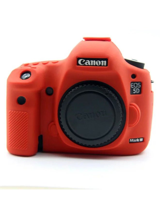 Generic For Canon Cacon5DMark III SLR Camera Protective Cover 5D3/5DS/5DSR Silicone Cover-Color:Red  - Image 5