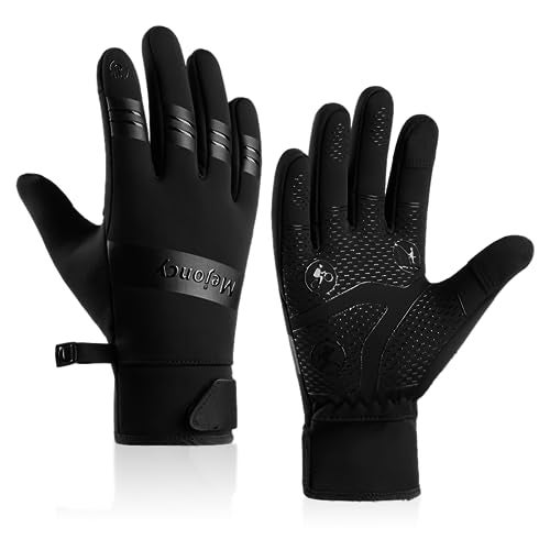 PALAY® Winter Gloves for Men Women, Warm Windproof Coldproof Touchscreen Nylon Riding Gloves, Bike Gloves for Walking Snowboarding Hiking Cycling Outdoor, XL - Image 1