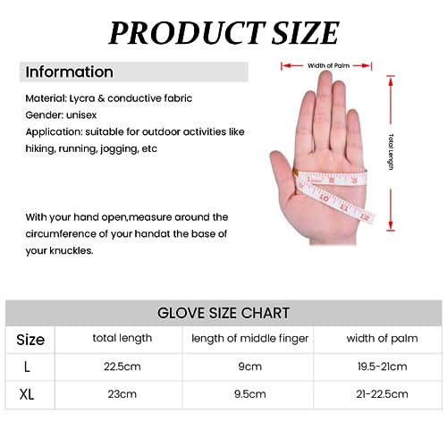 PALAY® Winter Gloves for Men Women, Warm Windproof Coldproof Touchscreen Nylon Riding Gloves, Bike Gloves for Walking Snowboarding Hiking Cycling Outdoor, XL - Image 2