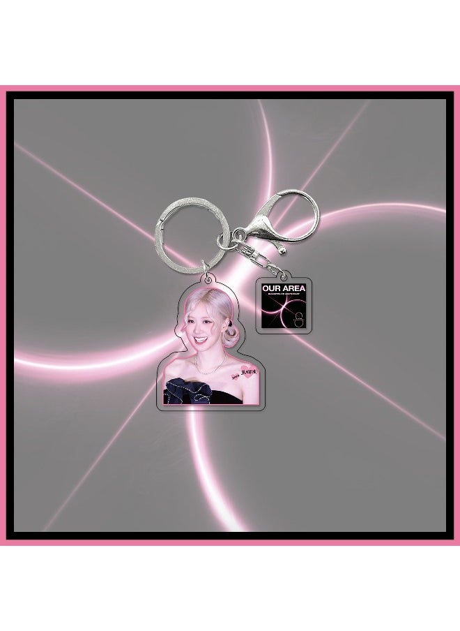 Generic - BlackPink Keychain ROSE/JISOO/Jennie/Lisa Acrylic Pendant Schoolbag Pendant Bag Chain Car Keychain Creative Gift for Unisex - Image 1