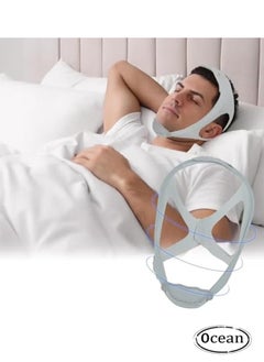 Ocean Upgraded Anti Snoring Devices, Anti Snoring Chin Strap, Adjustable Chin Strap, Correction of Open Mouth Respiratory Resistance to Snoring Strap for Men and Women, Chin Straps Sleep Aids  - Image 1