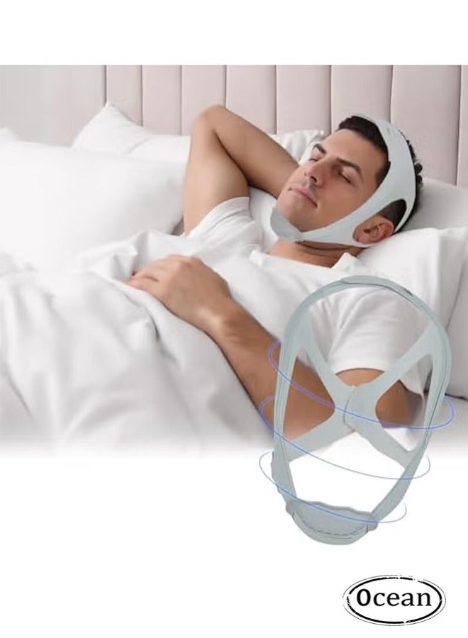 Upgraded Anti Snoring Devices, Anti Snoring Chin Strap, Adjustable Chin Strap, Correction of Open Mouth Respiratory Resistance to Snoring Strap for Men and Women, Chin Straps Sleep Aids