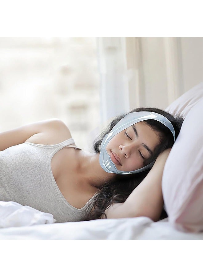Upgraded Anti Snoring Devices, Anti Snoring Chin Strap, Adjustable Chin Strap, Correction of Open Mouth Respiratory Resistance to Snoring Strap for Men and Women, Chin Straps Sleep Aids
