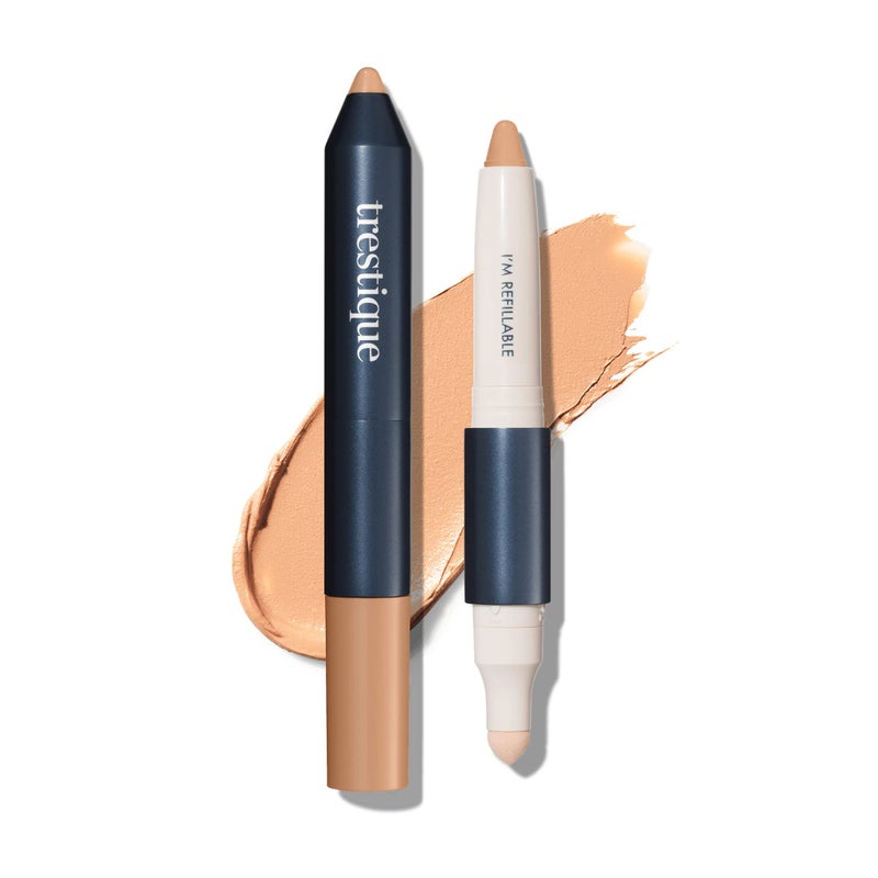 Trestique Concealer Crayon Refillable Under Eye Concealer With BuiltIn Blending Sponge Sustainable Clean Beauty Makeup