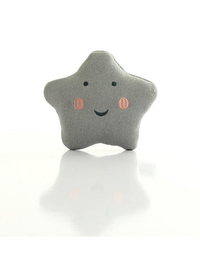 Pluchi Cute Star - Nimbus Cloud Color 100% Cotton Knitted Stuffed Soft Toys for Babies/Kids, 15 Cm x 15 Cm x 2 Cm - Image 3