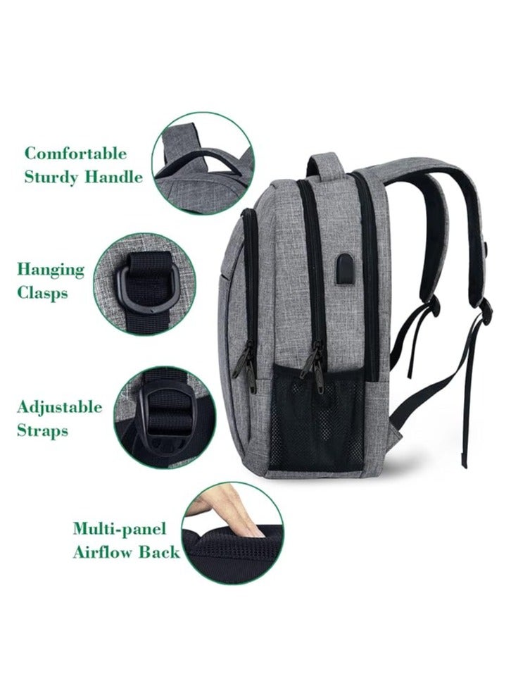MATEIN Travel Laptop Backpack,Business Anti Theft Slim Durable Laptops Backpack with USB Charging Port,Water Resistant College School Computer Bag for Women & Men Fits 15.6 Inch Laptop and Notebook - Image 4