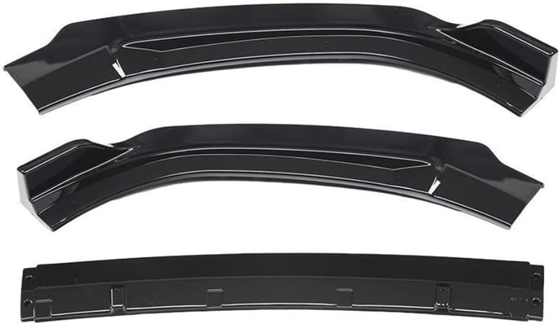 Wivplex 3Pcs Glossy Black Front Bumper Spoiler Trim Lip - Image 1