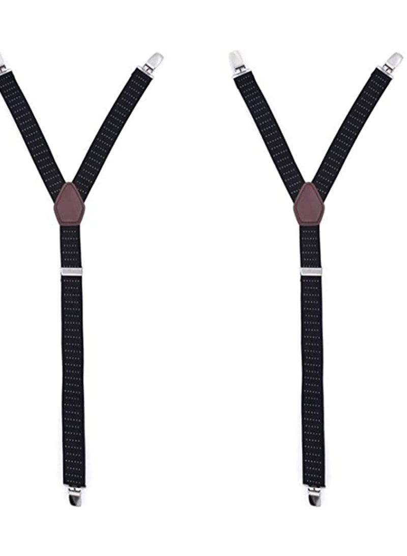 SYOSI Mens Shirt Stays Military Adjustable Elastic Garter Straps Sock Non-slip Locking Clamps Long-Lasting Shirt Stays Signature Shirt Stays Shirts Holder for Men (Y-Style, Select Series)  - Image 4
