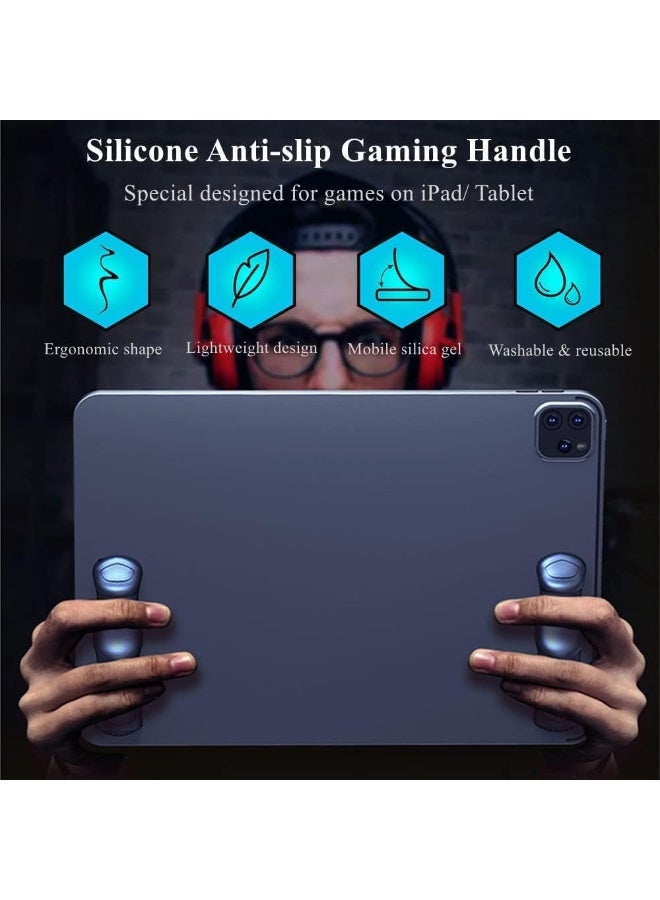 ECVV Mobile PUBG Game Controller For Ipad Tablet, Six Finger Gamepad Joystick Continuous Click, Sensitive Shoot Aim Grip Trigger Switches Joystick - Image 2