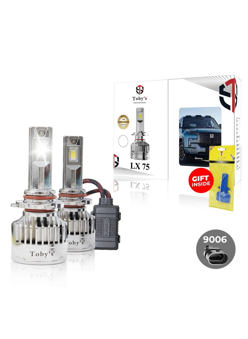 Toby's LX75-9006 150Watt/Pair Power Original Tested LED Headlight Assembly 15000 Lumens Pair Bright Color With Temperature (6500K) - Image 1