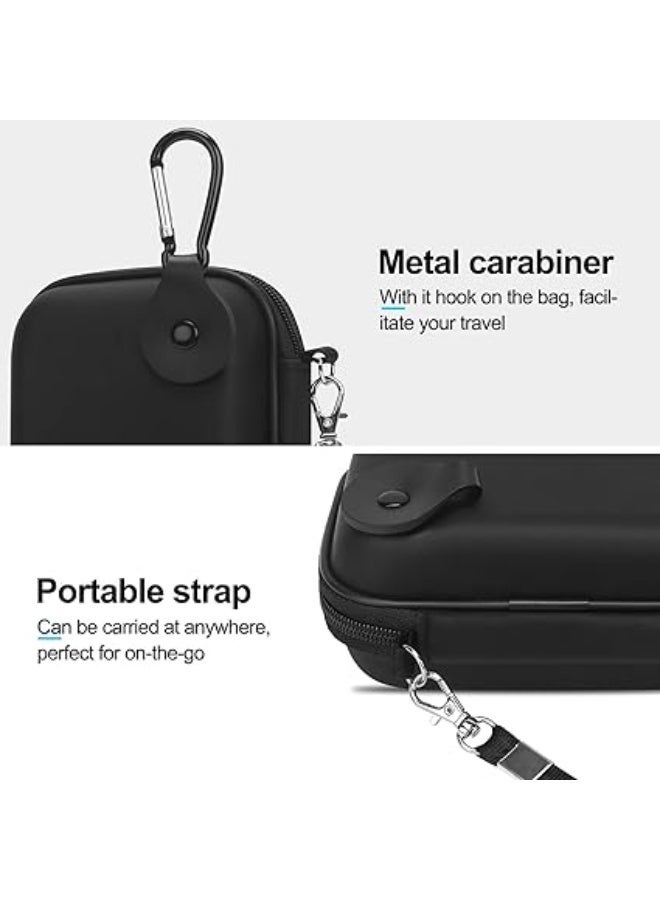 Camera Carrying Case for Panasonic LUMIX TZ99/TZ300/LX15/TZ95/TZ100/TZ90/TZ200 Point and Shoot Digital Camera, Protective Storage Trave Bag, Mesh Pocket fits Batteries, Cable, Black+Black - Image 3