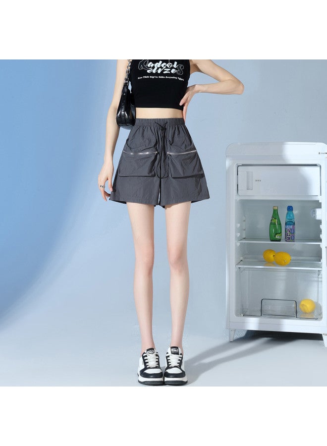 TonLion Women's Drawstring Waist Patch Pocket Casual Shorts - Loose Fit Summer Fashion Shorts For Women - Image 3