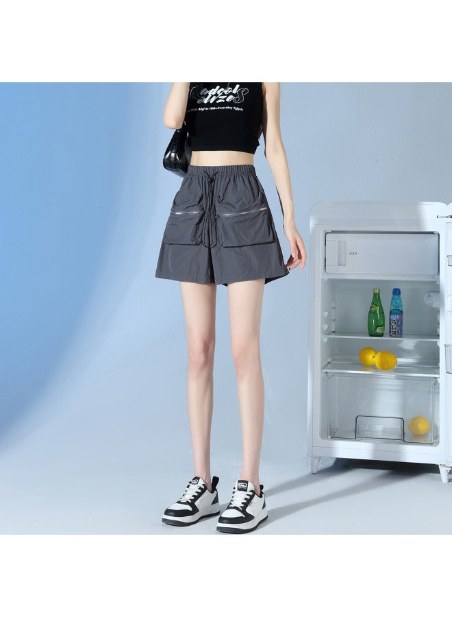 TonLion Women's Drawstring Waist Patch Pocket Casual Shorts - Loose Fit Summer Fashion Shorts For Women - Image 4