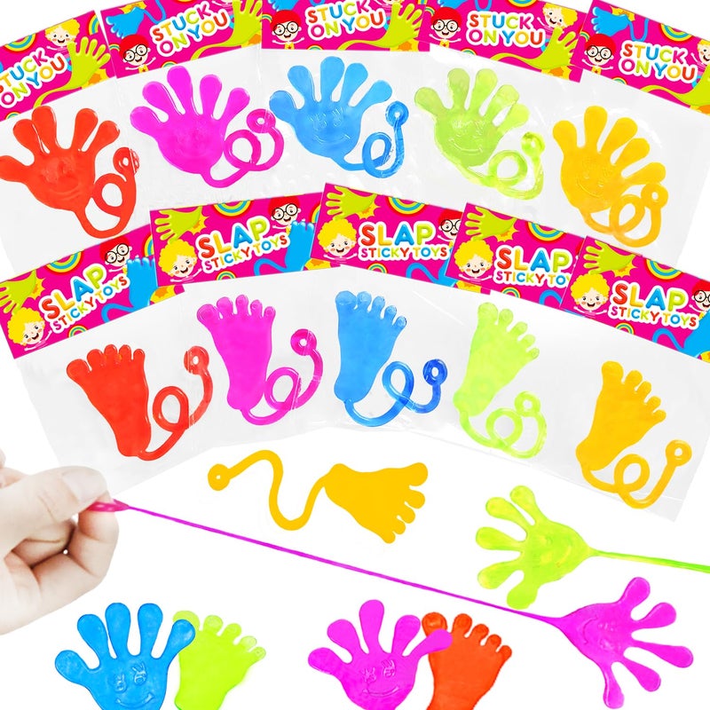 Leetous Bulk Party Favors Easter Basket Goody Bag Stuffers for Kids 200 PCS Large Sticky Hands Feet Birthday Pinata for Toddlers Preschool Toys Gifts Non Candy Treats Prizes Supplies for Boys Girls - Image 3