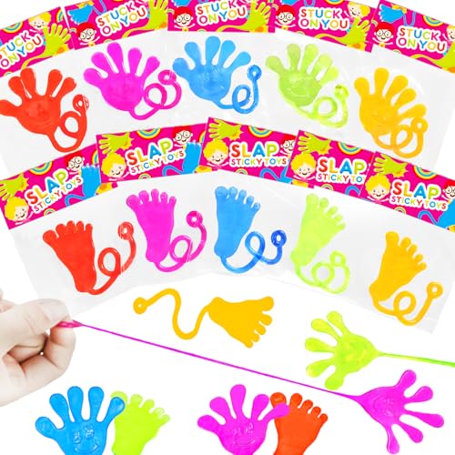 Leetous Bulk Party Favors Easter Basket Goody Bag Stuffers for Kids 200 PCS Large Sticky Hands Feet Birthday Pinata for Toddlers Preschool Toys Gifts Non Candy Treats Prizes Supplies for Boys Girls - Image 1