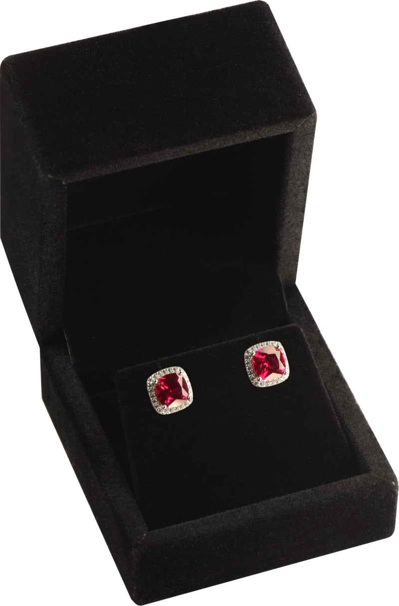 LAODA Black Color Luxury Velvet Stud Earring Box Multiple Use Necklace Pendant Earring Jewelry Gift Storage Holder Box(Jewelry not Included) - Image 2