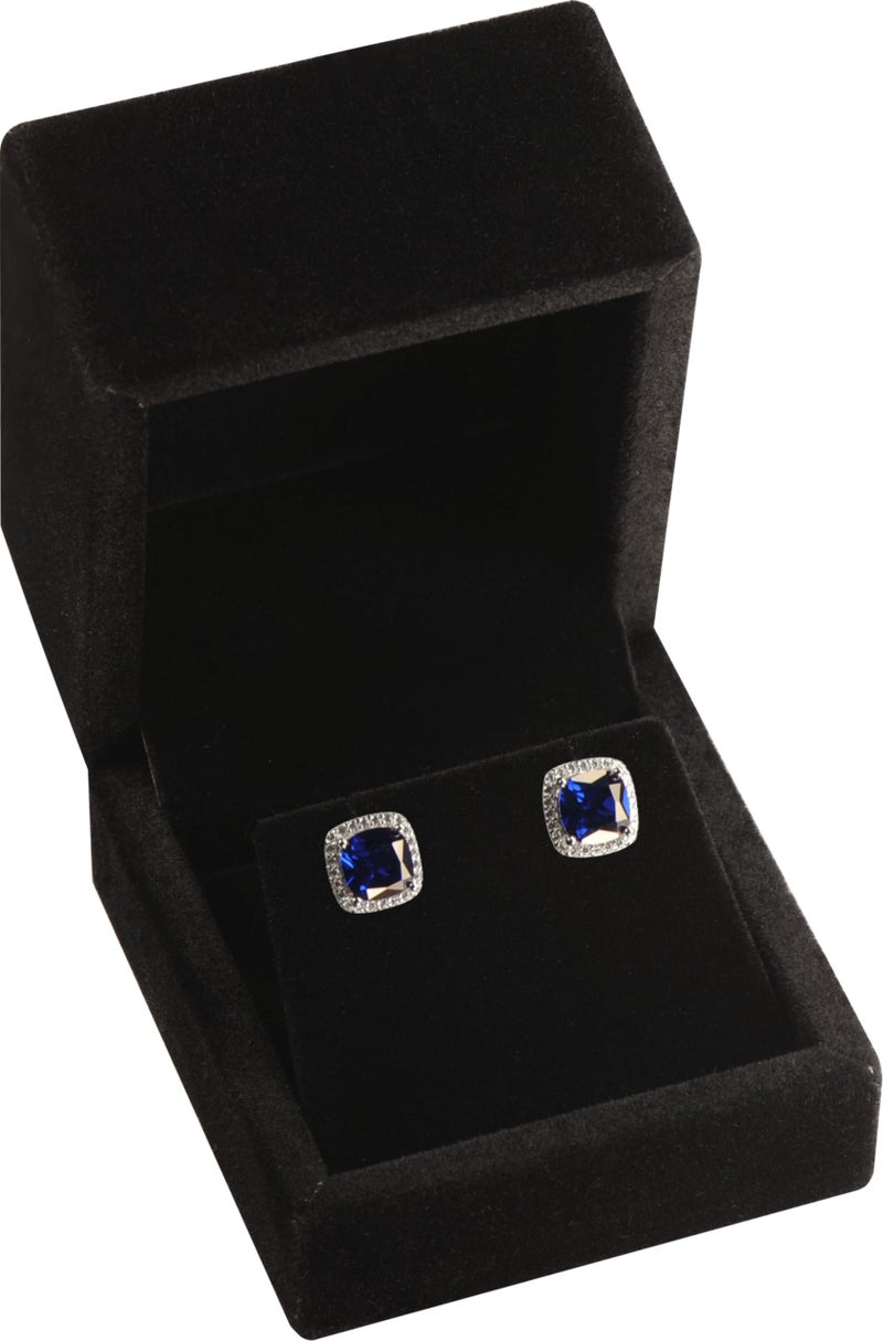 LAODA Black Color Luxury Velvet Stud Earring Box Multiple Use Necklace Pendant Earring Jewelry Gift Storage Holder Box(Jewelry not Included) - Image 1