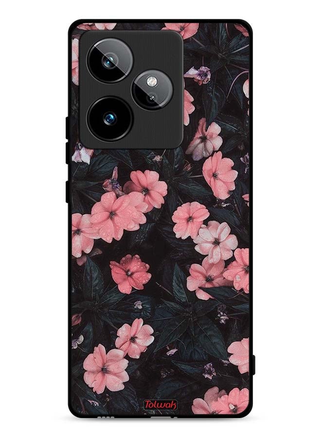 Tolwak Realme GT 7 5G Protective Case Cover Peach Small Roses