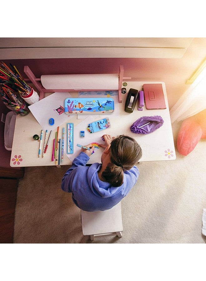 Prime Deals Sea Animal World Stationary Kit for Girls Pencil Pen Book Eraser Sharpener - Stationary Kit Set for Girls/Boys Birthday Gift (Multicolor) - Image 3