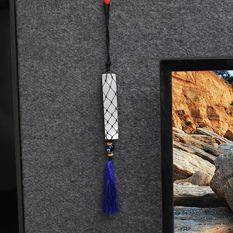 Shubhanjali Shubhanjali Evil Eye Hanging for Car Accessories | Selenite Crystal Hanging for Door Car Home Décor  - Image 2