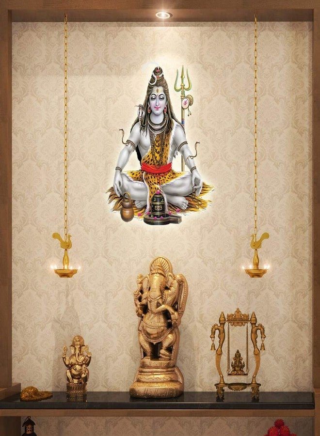Rangoli ملصق جداري ديني من الفينيل بتصميم رانجولي، مقاس 1.96 × 20.86 × 1.96 بوصة، متعدد الألوان (رقم الموديل: White Glossy Vinyl-0063)، ذاتي اللصق - Image 3